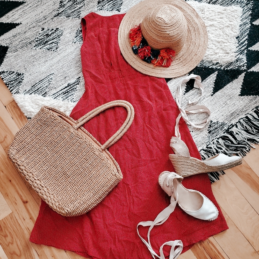 Mango Casual polkadot print dress